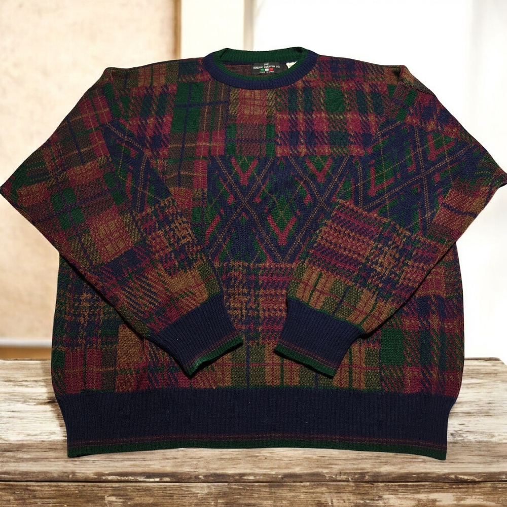 The Italian Sweater Co Men's vintage wool-blend sweater Size L Made In Italy